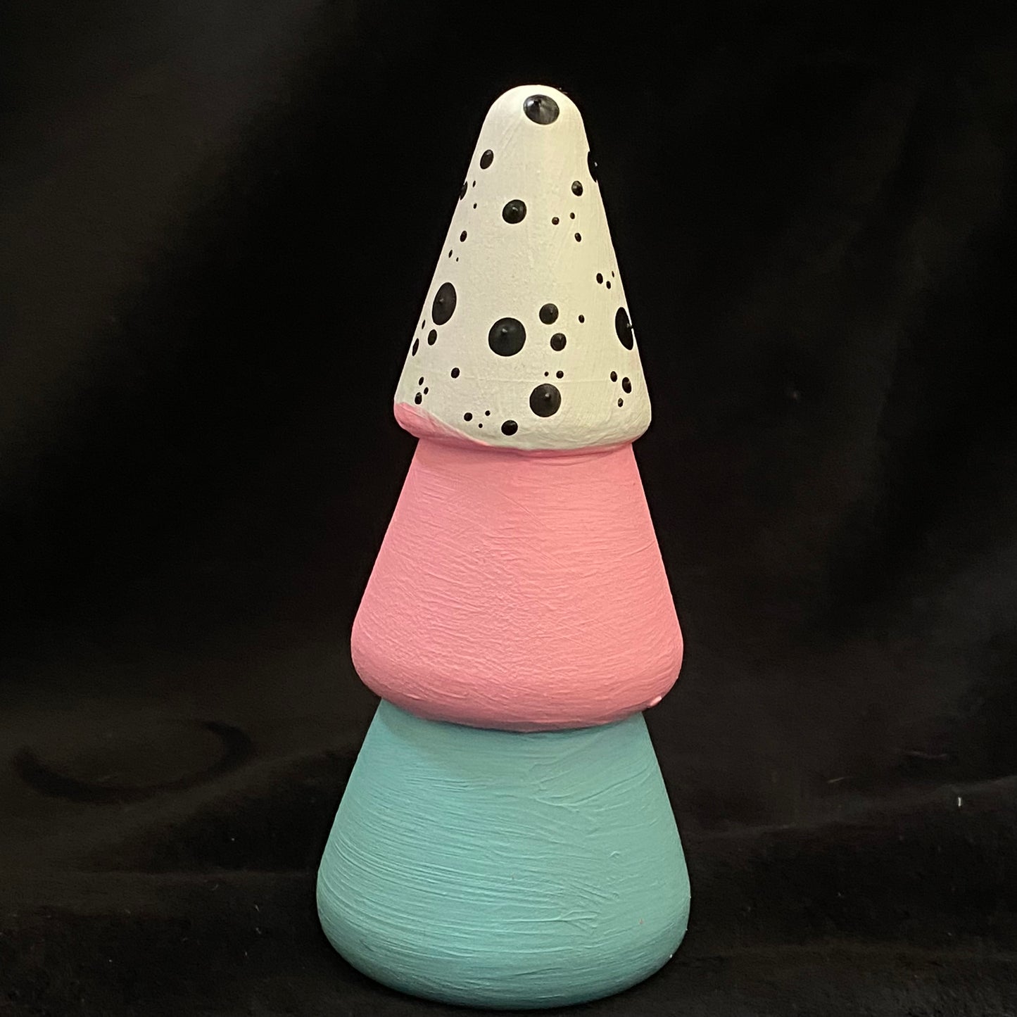 Tree Modern Artifact Winter Holiday Blue Pink Dot