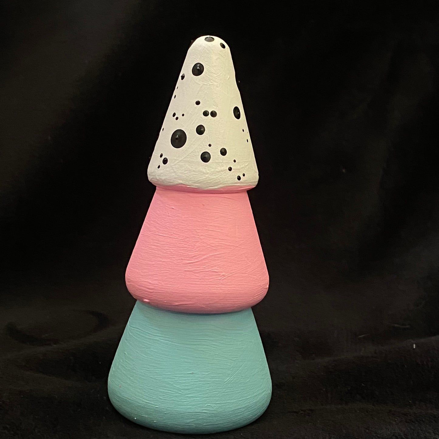 Tree Modern Artifact Winter Holiday Blue Pink Dot