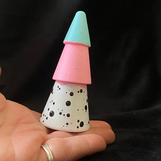 Tree Modern Artifact Winter Holiday Dot Pink Blue