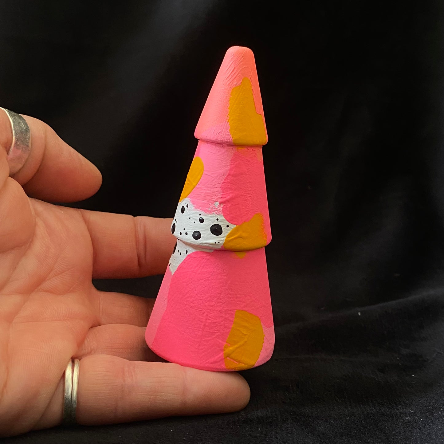 Tree Modern Artifact Winter Holiday Abstract Pinks