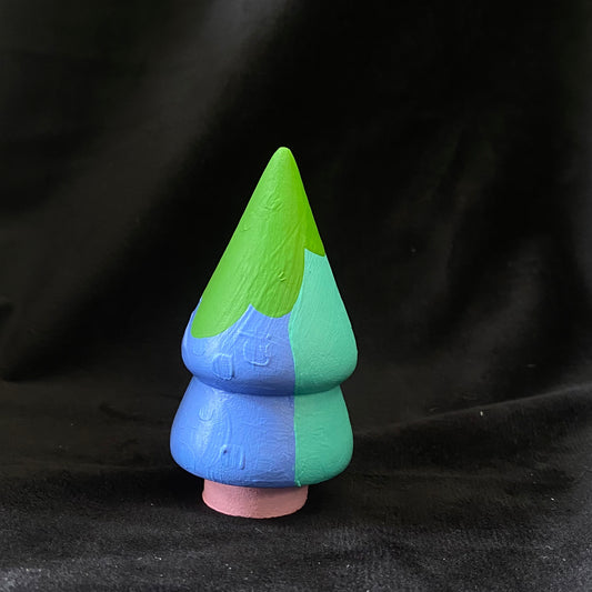 Tree With Trunk Modern Artifact Winter Holiday Happy Greens