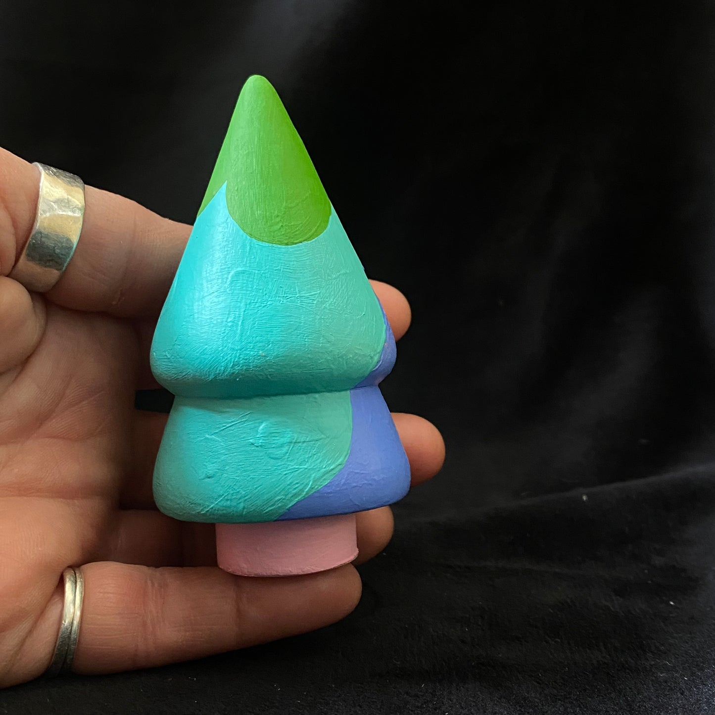 Tree With Trunk Modern Artifact Winter Holiday Happy Greens