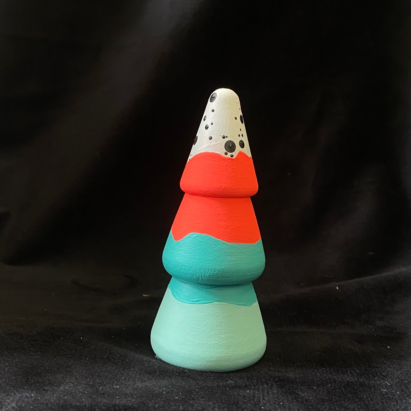 Tree Modern Artifact Winter Holiday Mint Teal Red