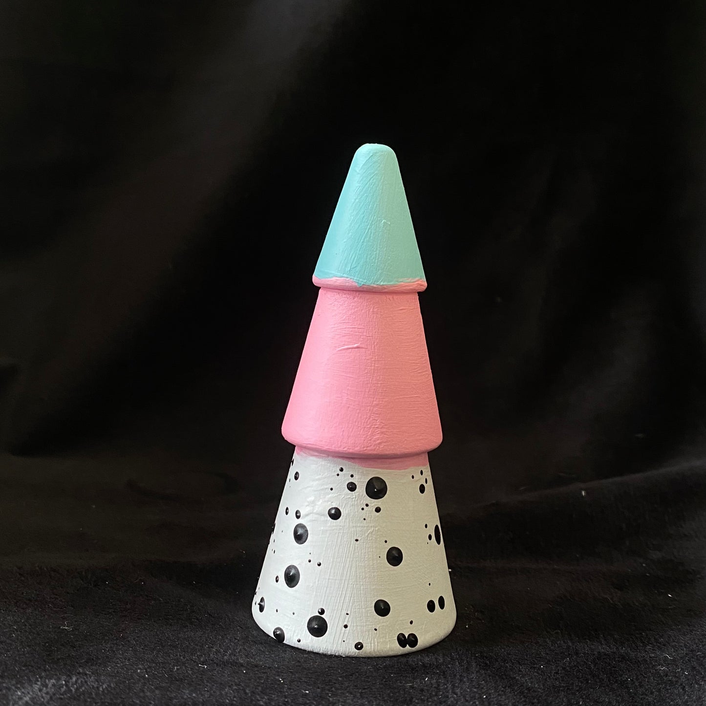 Tree Modern Artifact Winter Holiday Snowy Dots