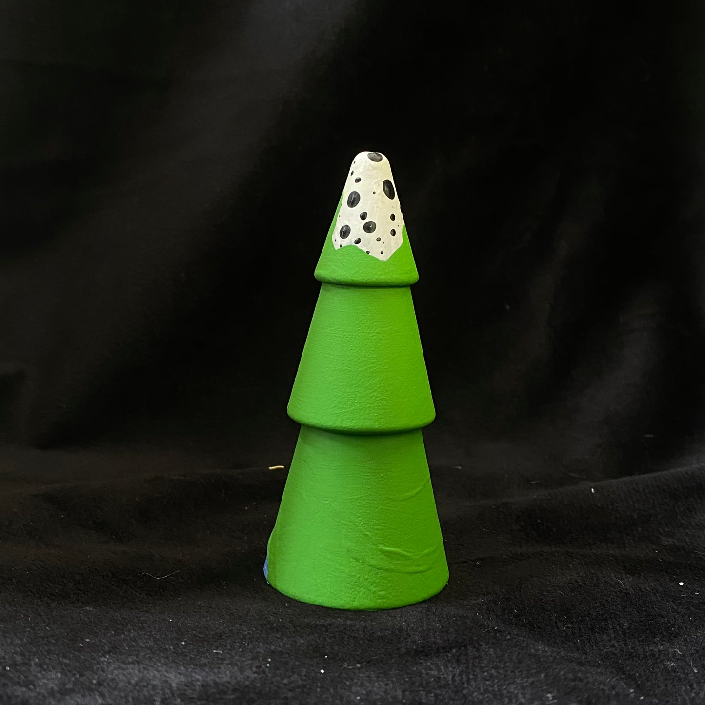 Tree Modern Artifact Winter Holiday Green Blue Snow Top