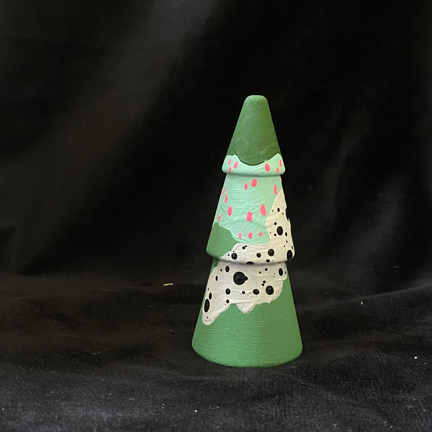 Tree Modern Artifact Winter Holiday Snowy Dots