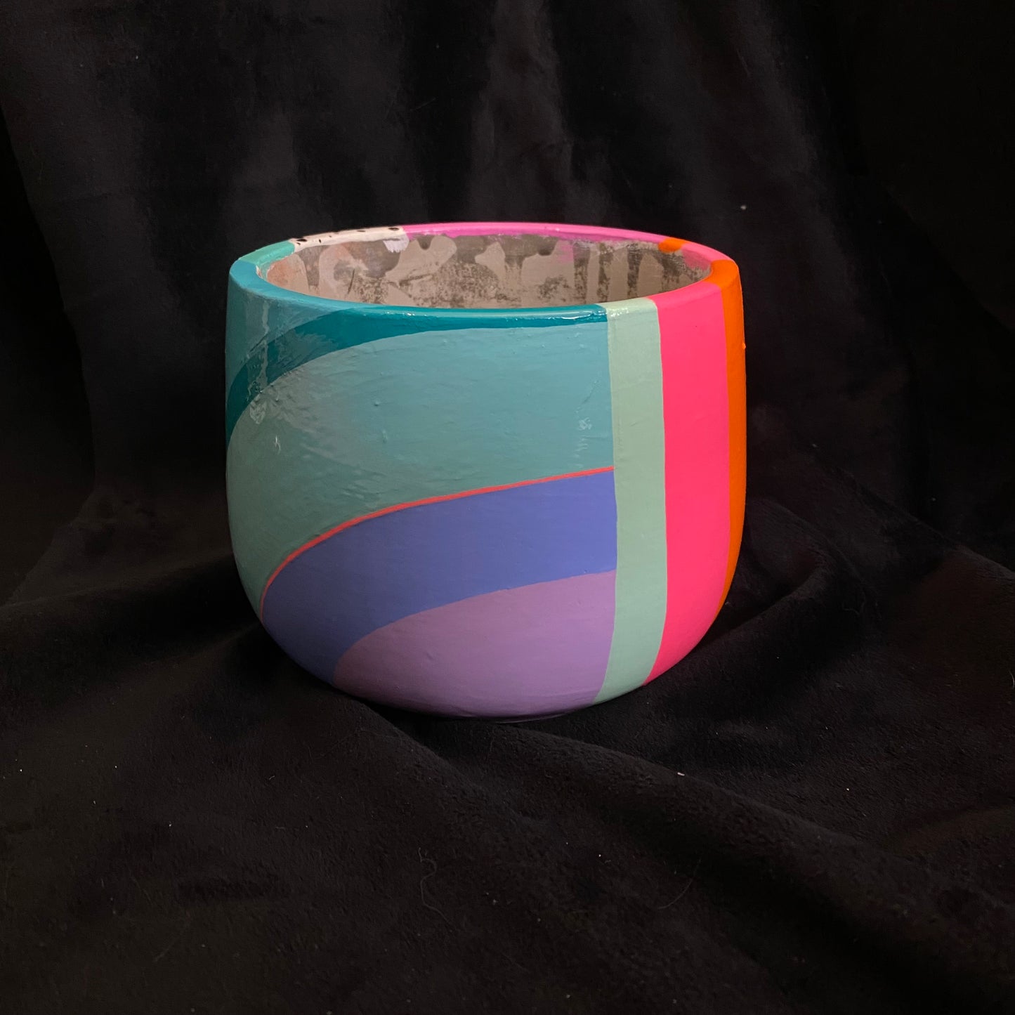 Modern Artifact Planter Circles and Stripes