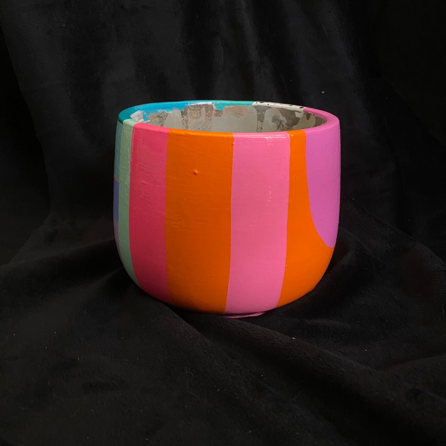 Modern Artifact Planter Circles and Stripes
