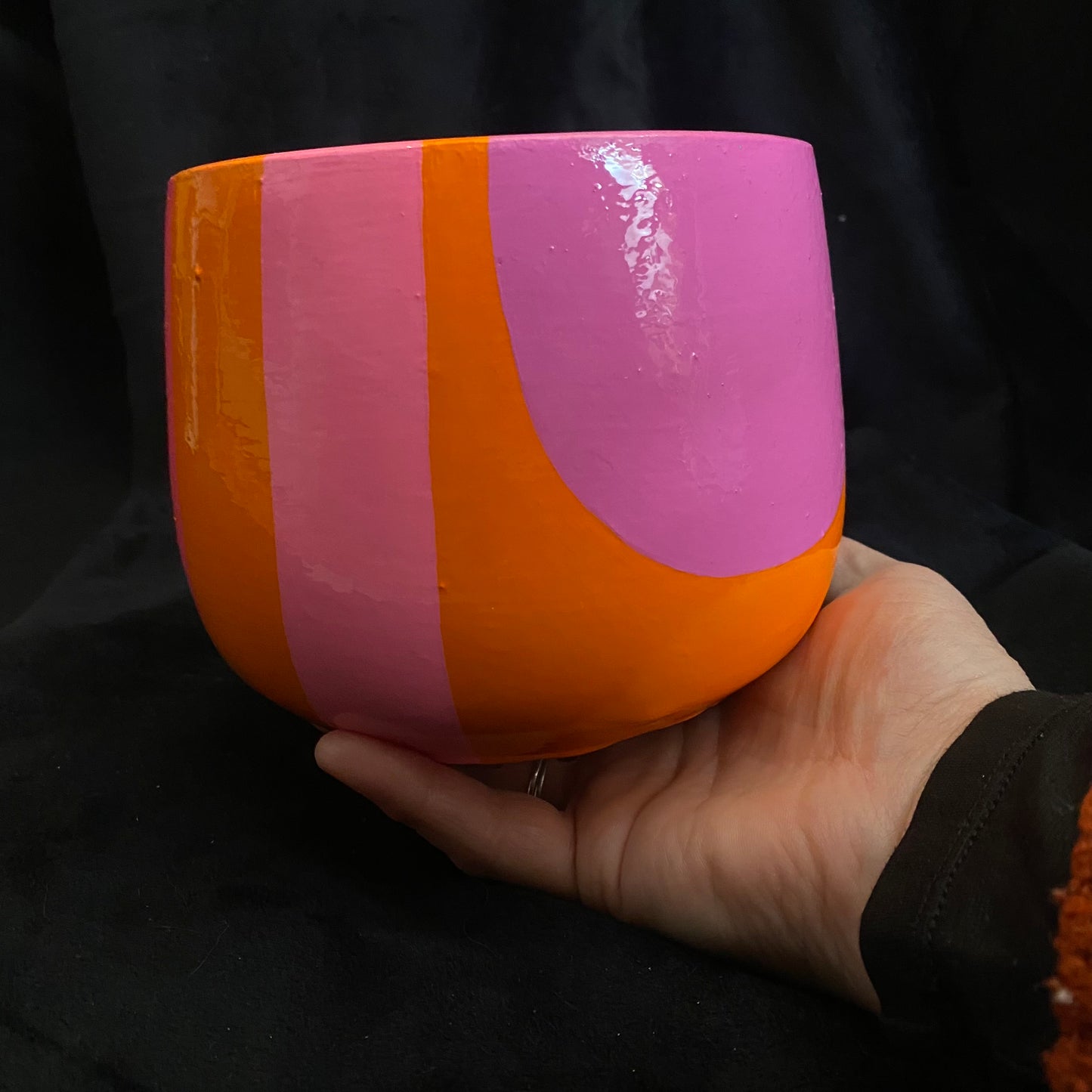 Modern Artifact Planter Circles and Stripes