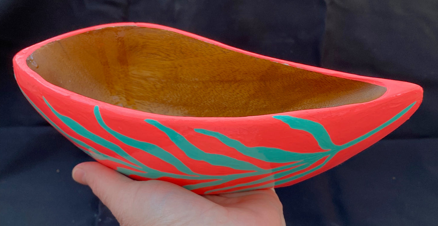 Modern Artifact Abstract Leaf Wooden Dish