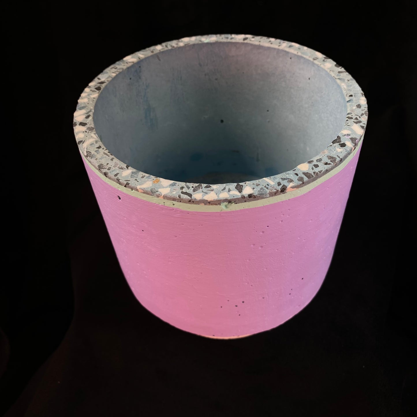 Modern Artifact Planter Purple Polka Dot With Drainage Hole