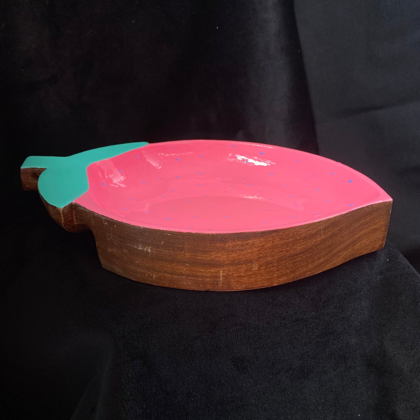 Modern Artifact Abstract Strawberry Wooden Dish