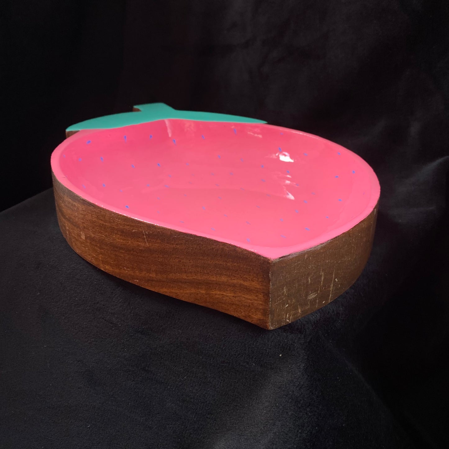 Modern Artifact Abstract Strawberry Wooden Dish