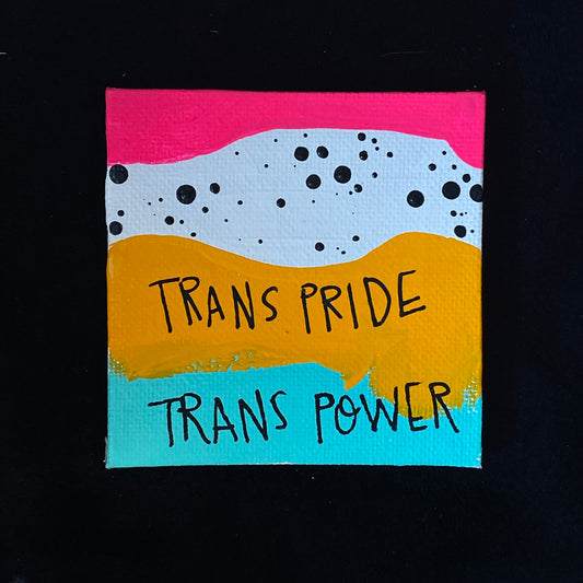 Tiny Feminist Painting Trans Pride Trans Power