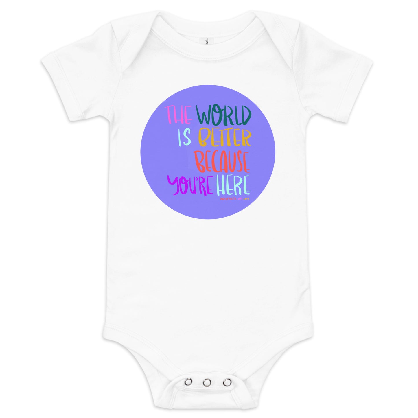 Baby Short Sleeve One Piece The World Is Better Because You're Here