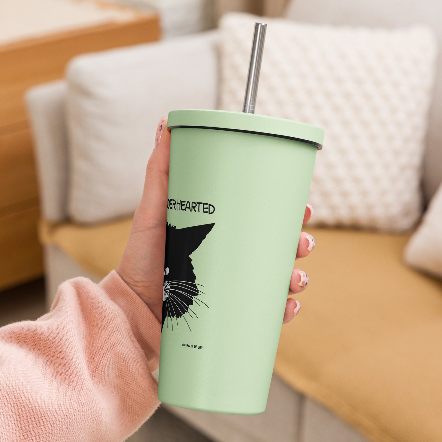 Insulated Tumbler With A Straw Long Live The Tenderhearted