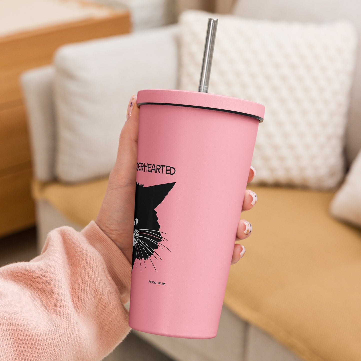 Insulated Tumbler With A Straw Long Live The Tenderhearted