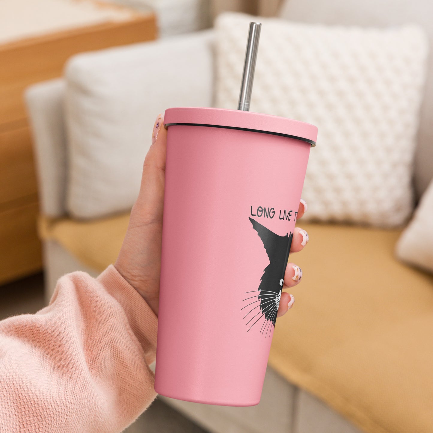 Insulated Tumbler With A Straw Long Live The Tenderhearted