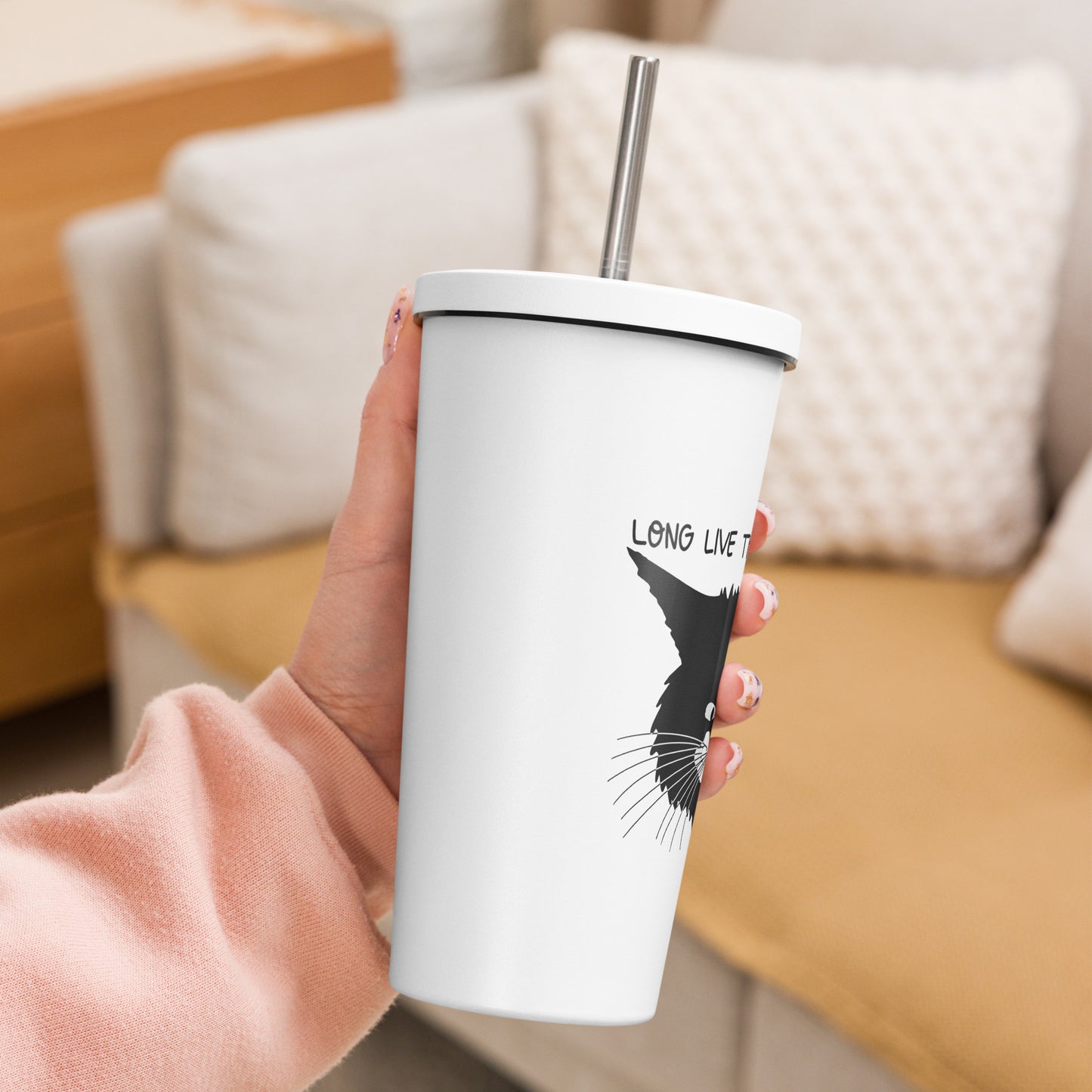 Insulated Tumbler With A Straw Long Live The Tenderhearted