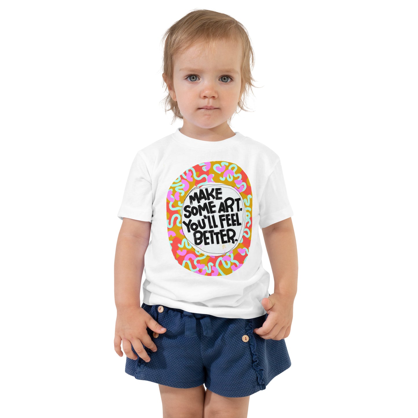 T-Shirt Toddler Short Sleeve Make Some Art