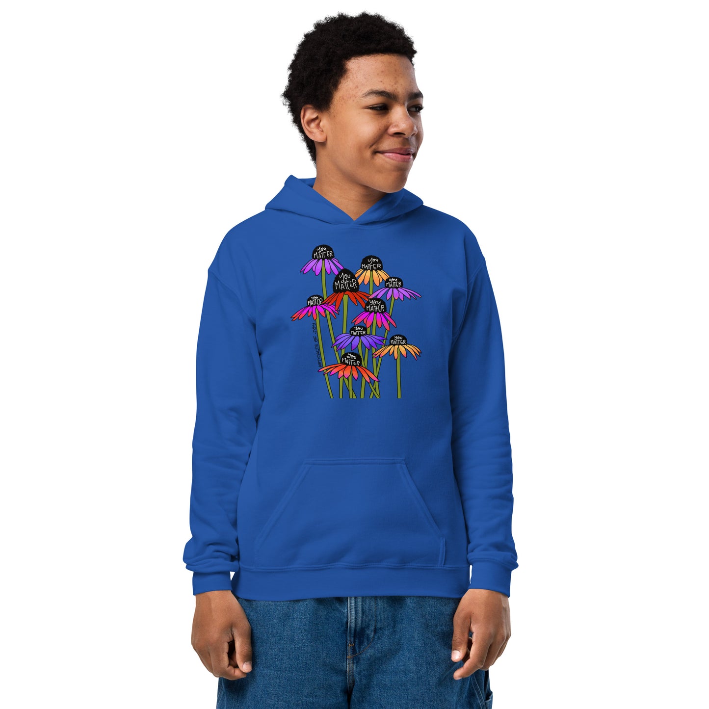 Hoodie Youth Heavy Blend Sweatshirt You Matter Flowers