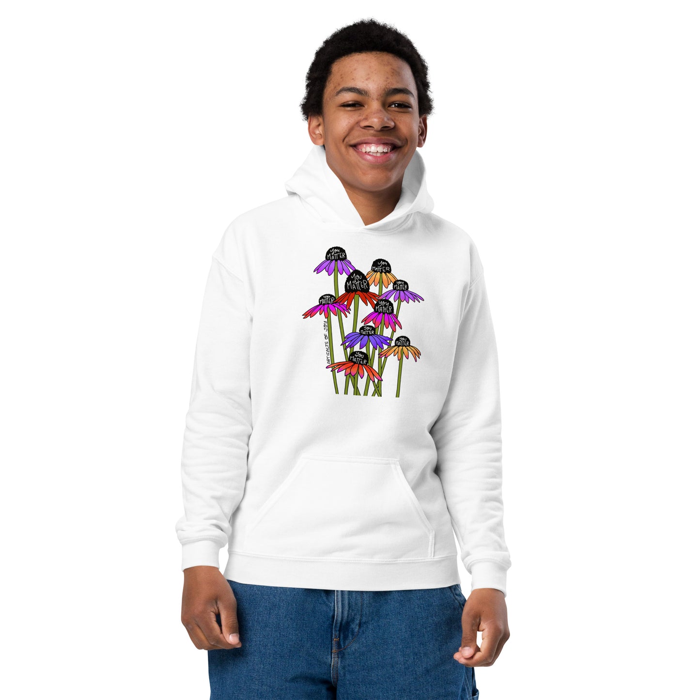 Hoodie Youth Heavy Blend Sweatshirt You Matter Flowers