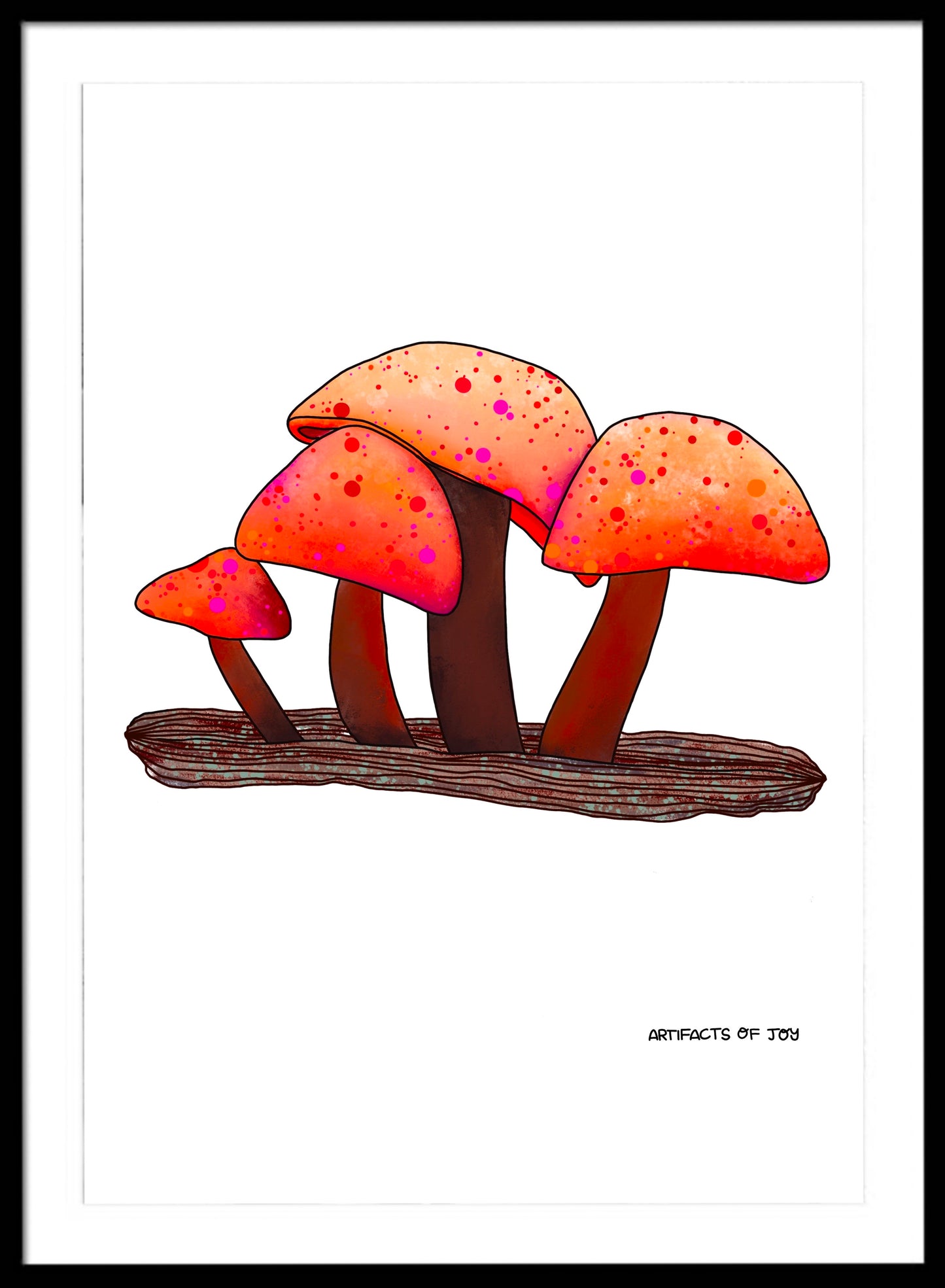 Print Red Mushrooms