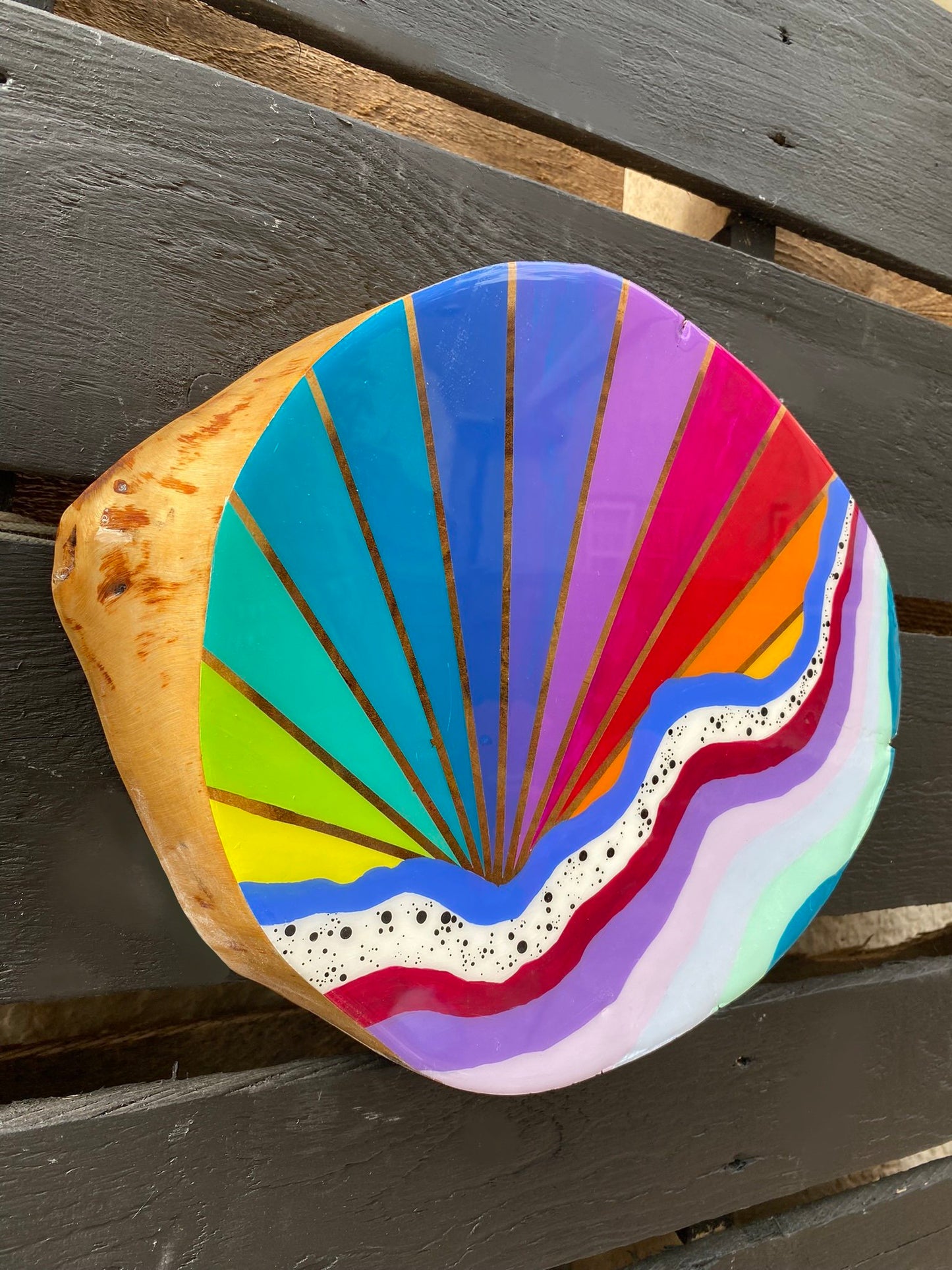 Original Painting Rainbow Sky Series Artifact of Joy