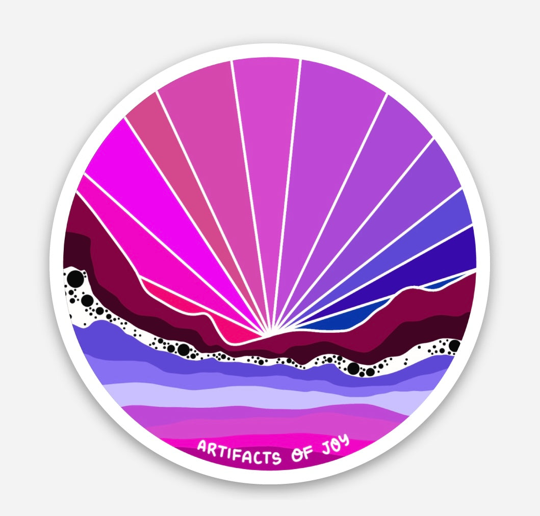 Sticker Rainbow Sky Inspired By Bisexual Flag