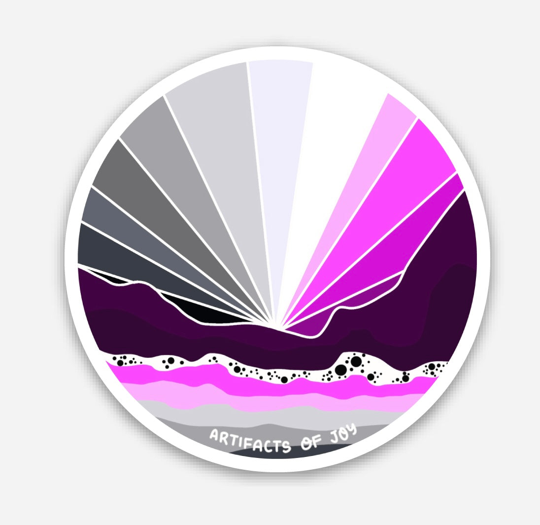 Sticker Rainbow Sky Inspired By Asexual Flag