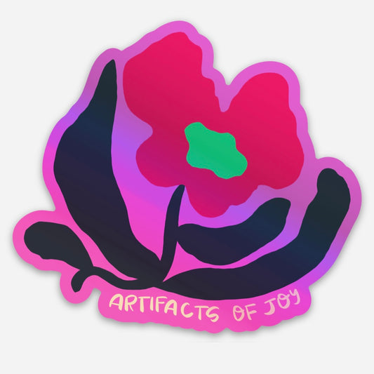 Sticker Flower Abstract Holographic